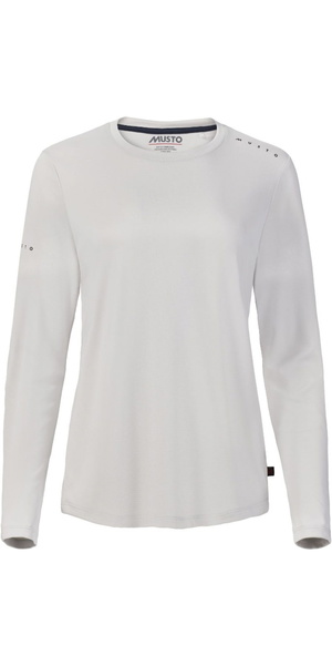 2026 Musto Mujer Evo Crew Camiseta De Manga Larga Con Protección Solar 82445 - Platinum